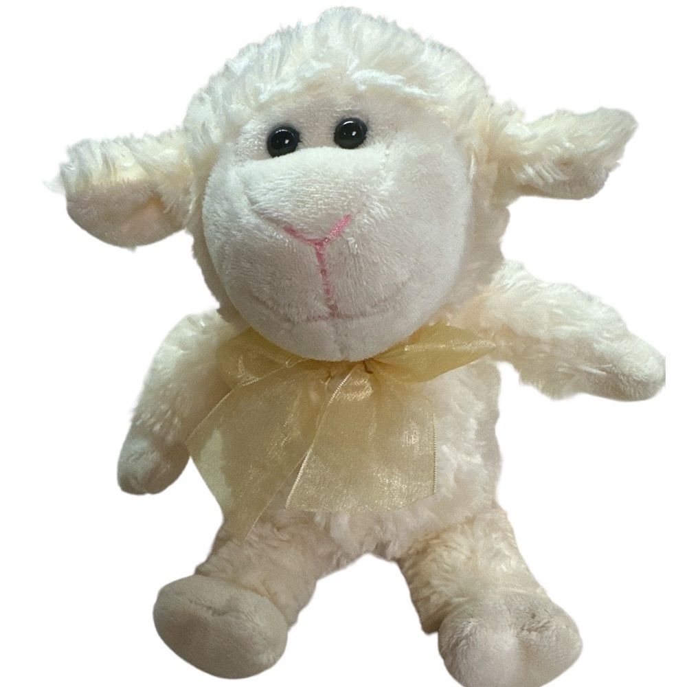 Commonwealth Ready Set Snuggle Plush Lamb Ivory Creamy White EUC 2012